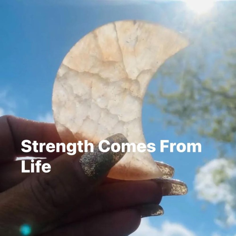 Peach Selenite Moon Crystal